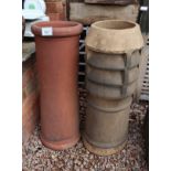 2 chimney pots