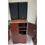 Stereo system in cabinet - Technics