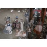 Collection of Spanish figures to include Lladro & Nao - 2 A/F