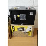 Electronic Yale safe as new with batteries and key