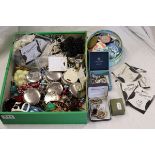 Box of costume jewellery etc