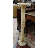 Marble pot stand - H: 95.5cm