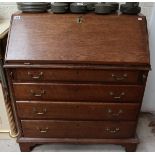 Georgian oak bureau