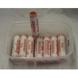 Coins - 8 rolls of 50c 'pennies'