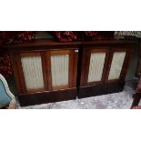 Pair of mahogany pier cabinets - W=88cm H=86cm D=32cm