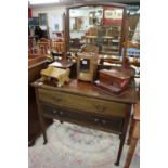 Edwardian mahogany inlaid dressing table