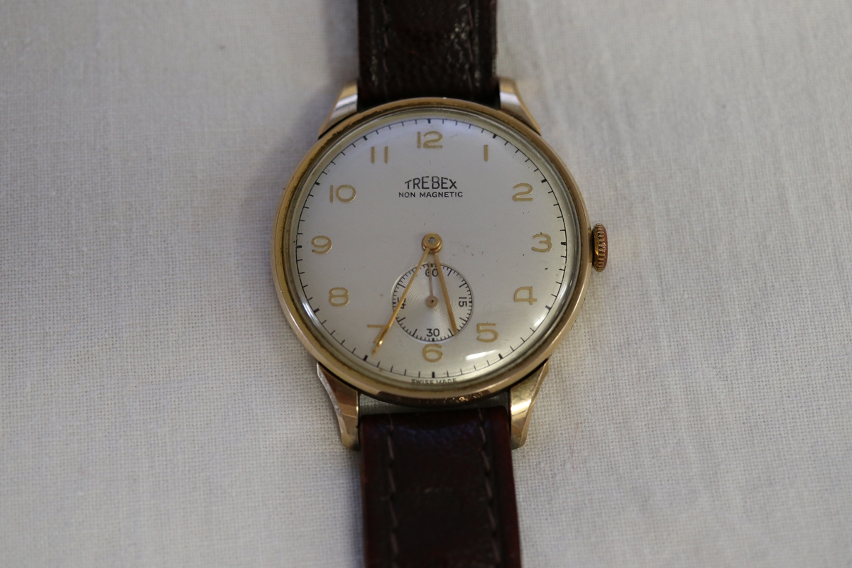 Gold watch by Trebex in case - Image 3 of 4