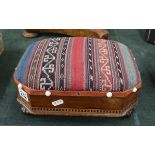 Small Victorian inlaid footstool