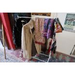 2 fur coats & collection of handbags etc.