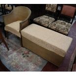 Lloyd loom chair and ottoman