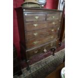 Georgian mahogany chest on stand - W=103cm H=158cm D=53cm