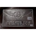 Reproduction chrome Bentley sign