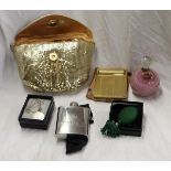 Collectables to include silver pendant, scent bottle, purse etc