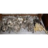 Large collection of flatware