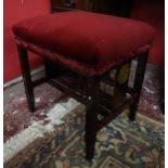 Inlaid mahogany piano stool