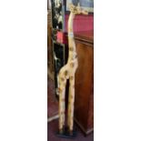 Wooden giraffe figure - H=150cm