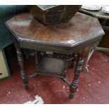 Mahogany octagonal centre table