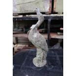 Stone duck with lead beak - H=45cm