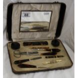 Cased manicure set