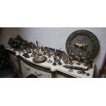 Large collection of brass and copper