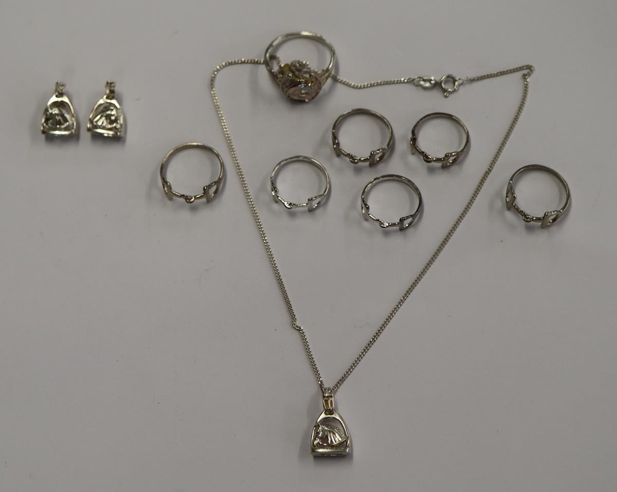 Silver equestrian themed jewellery