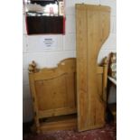 Pine sleigh bed