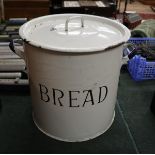 Enamel lidded breadbin