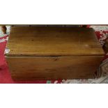 Pine coffer with candle box