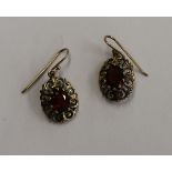 Garnet and gold earrings