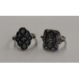 2 Art Style costume jewellery rings