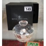 Boxed Royal Doulton cut glass trinket box