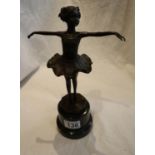 Bronze - Ballerina on marble base - H=30cm