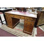 Victorian mahogany pedestal desk