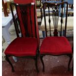 Pair of French chairs and another