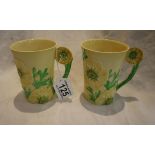 Pair of Carlton Ware hot chocolate mugs