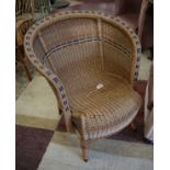 Wicker tub chair