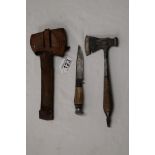 Early scout hatchet & Solingen sheath knife combo