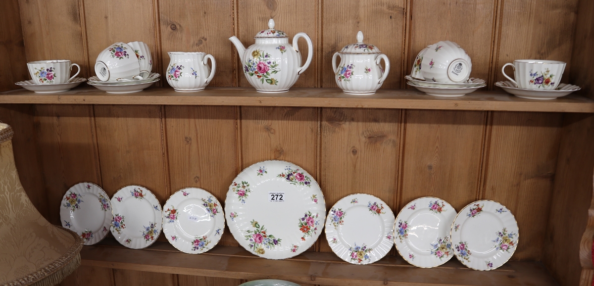 Royal Worcester Roanoke pattern tea service for six