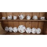 Royal Worcester Roanoke pattern tea service for six