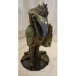 Ceramic grotesque bird decanter by Cobridge Stoneware - Approx H: 24cm