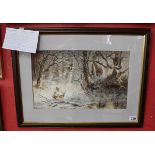 Watercolour by George Wells Quartremain - 1846 to 1917 - Artist / Taxidermist to Edward VII - Approx