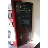 Georgian oak corner cupboard