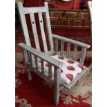 Shabby chic reclining armchair