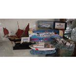 Collection of model boats