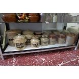 Collection of stoneware jars