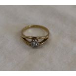 18ct gold diamond solitaire ring