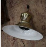 Large brass pendant light shade