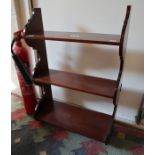 Small mahogany wall shelves