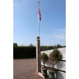 Good quality 20 foot aluminium sectional flag pole with accessories