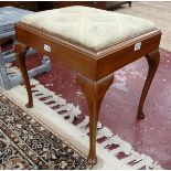 Piano stool on cabriole legs